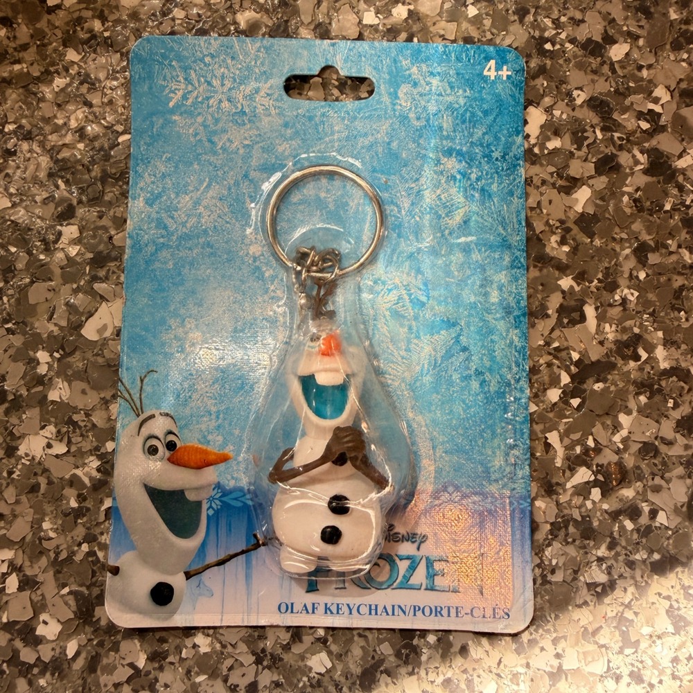 Disney Frozen Olaf Keychain Porte-Clés Snowman Figure New in Package